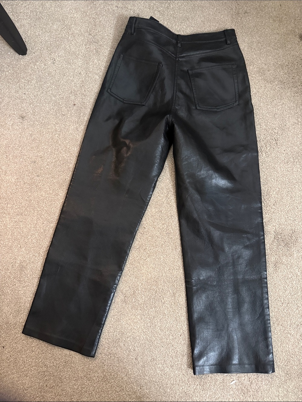 Wilfred Black Faux Leather Ankle Pants